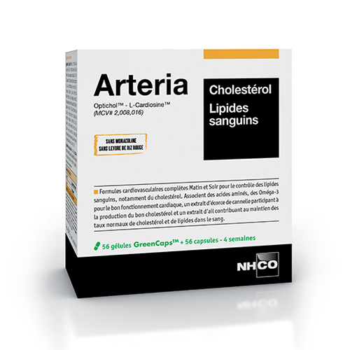 Arteria, formules cardiovasculaires complètes Matin et Soir pour le contrôle des lipides sanguins, notamment du cholestérol.